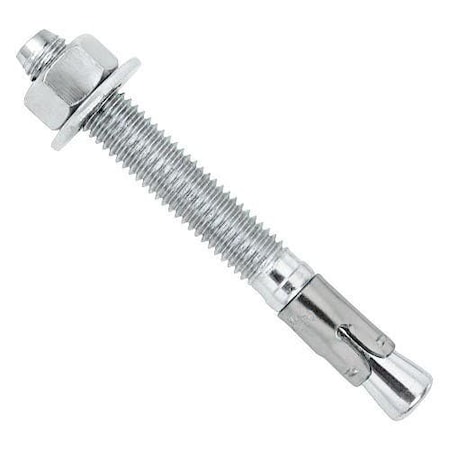 Powers Fasteners Wedge Expansion Anchor, 5/8" Dia., 5" L, Carbon Steel / Stainless Steel Zinc, 25 PK POW 7433SD2